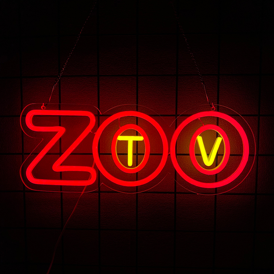 Zoo Party Games - 동물원 TV 네온사인, LED 문자 아이콘
