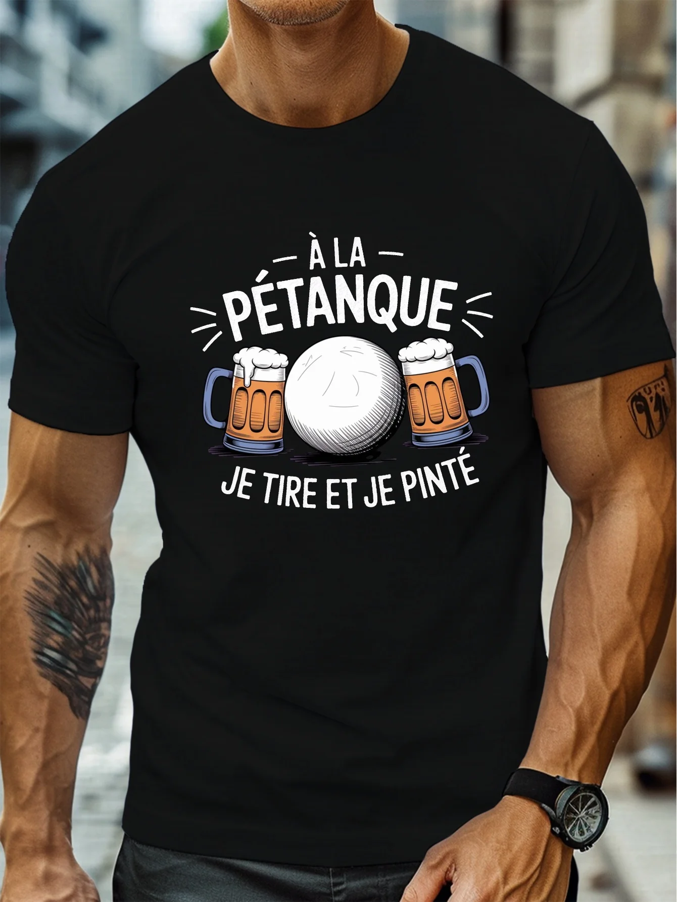 Party Games Quotes Short - 패션 남성용 페탕크 맥주 재미있는 그래픽