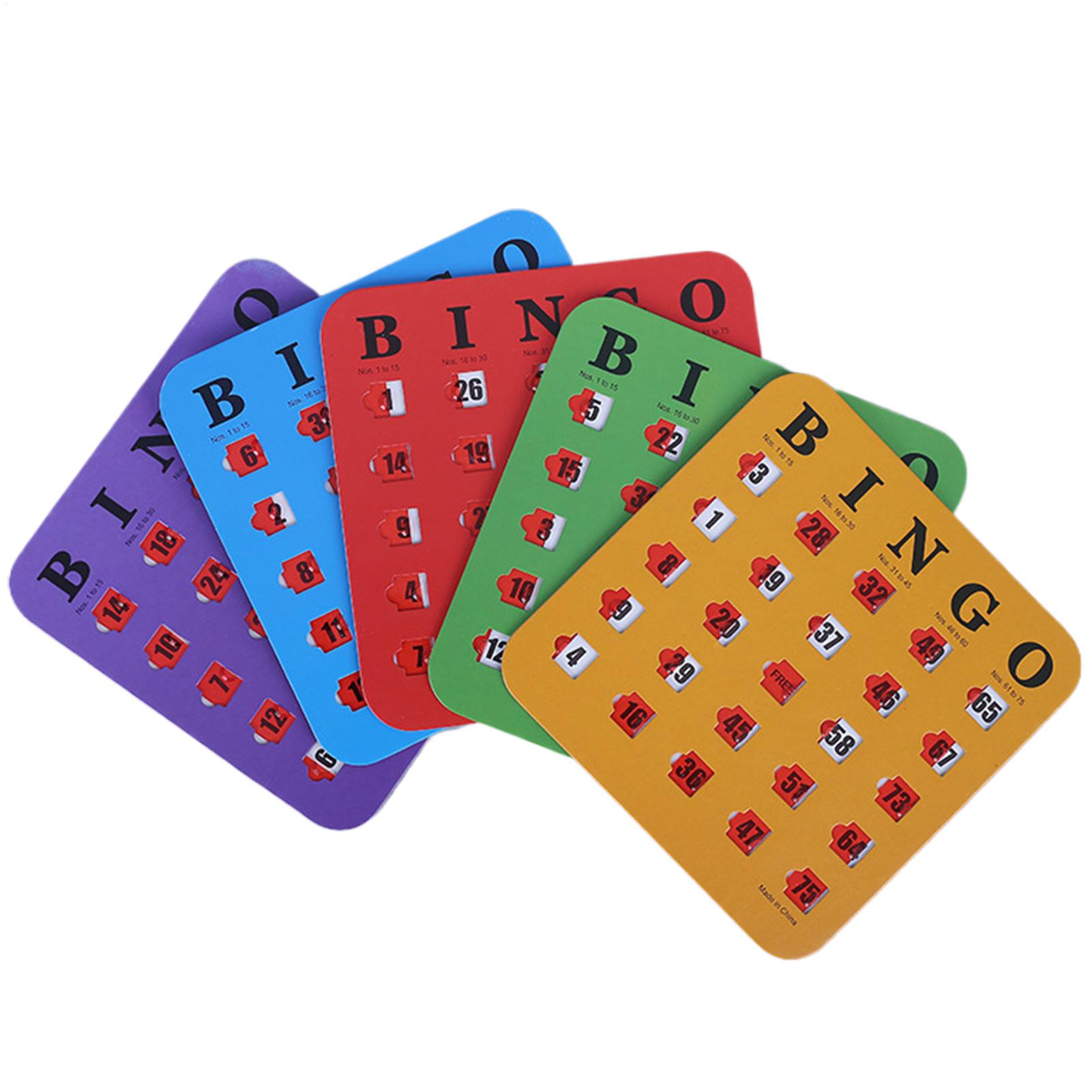 Party Family Games - 블라인드와 슬라이더가 포함된 5개 슬라이딩 빙고