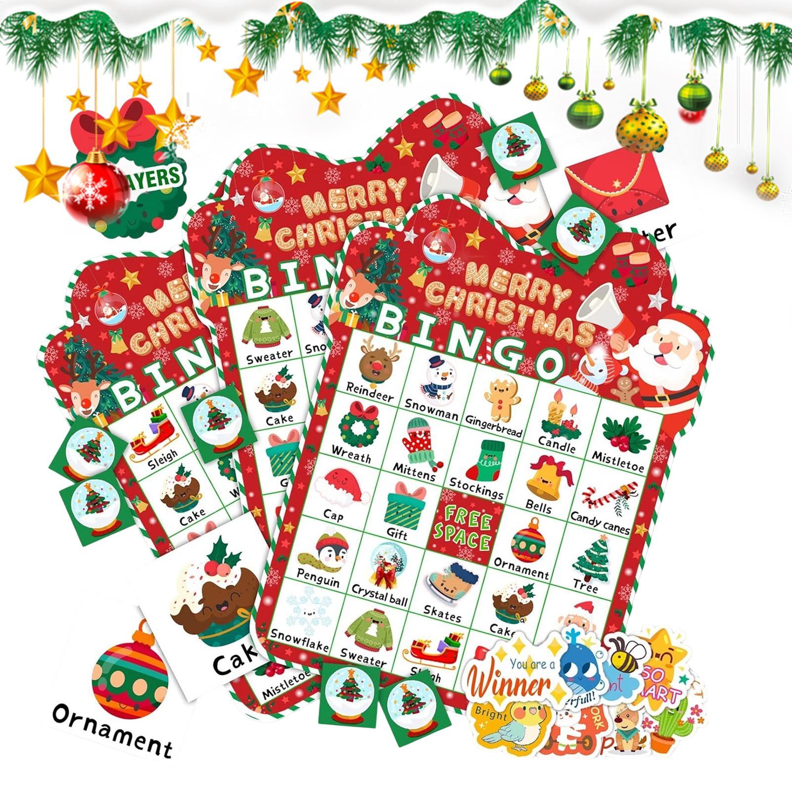 Party Games Bingo - 크리스마스 빙고 게임 24장 세트 (휴일