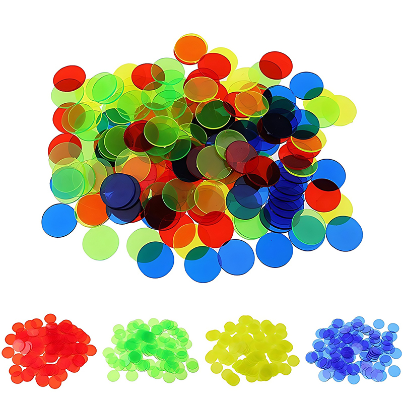 Party Games Bingo - 100/200PCS 19mm 라운드 카운트 칩 빙고