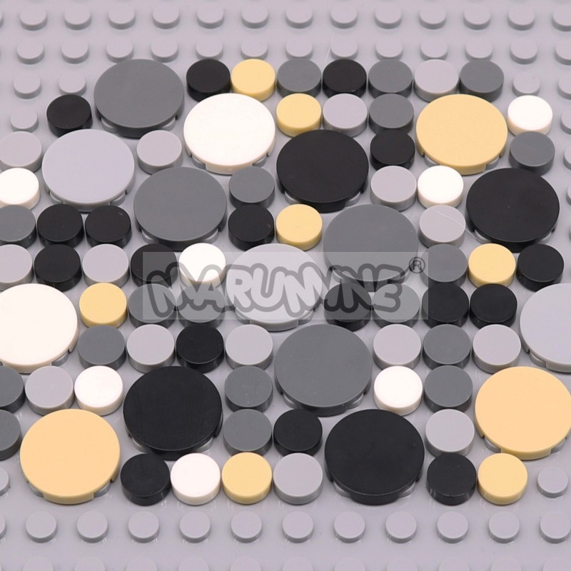 Lego Set City - 350PCS 라운드 타일 블록 1x1 2x2