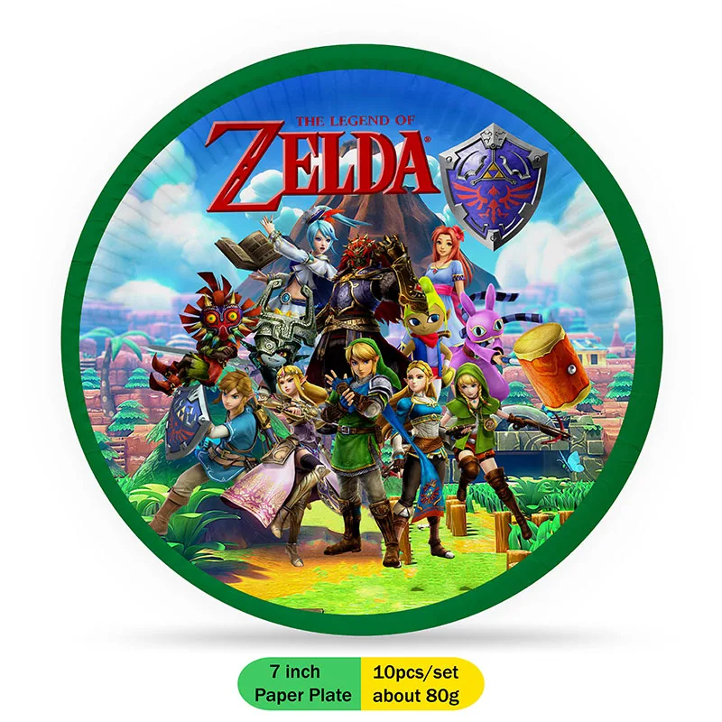 게임 젤다 파티 장식 일회용 식기 생일 파티 장식 어린 - Zelda Party Games 리뷰 및 가격