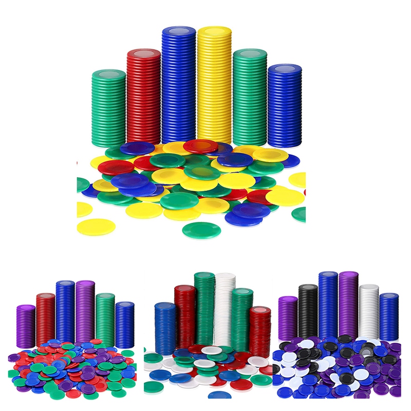 400 조각 플라스틱 포커 칩 게임 칩 4 색 카운터  - Party Games Bingo 리뷰 및 가격