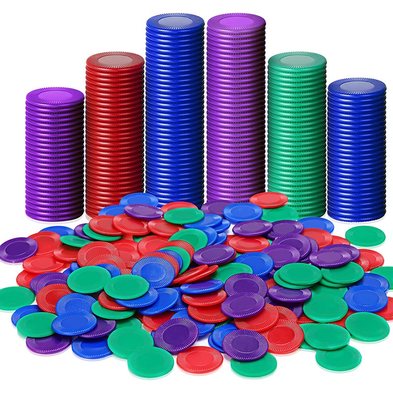 400 조각 플라스틱 포커 칩 게임 칩 4 색 카운터  - Party Games Bingo 리뷰 및 가격