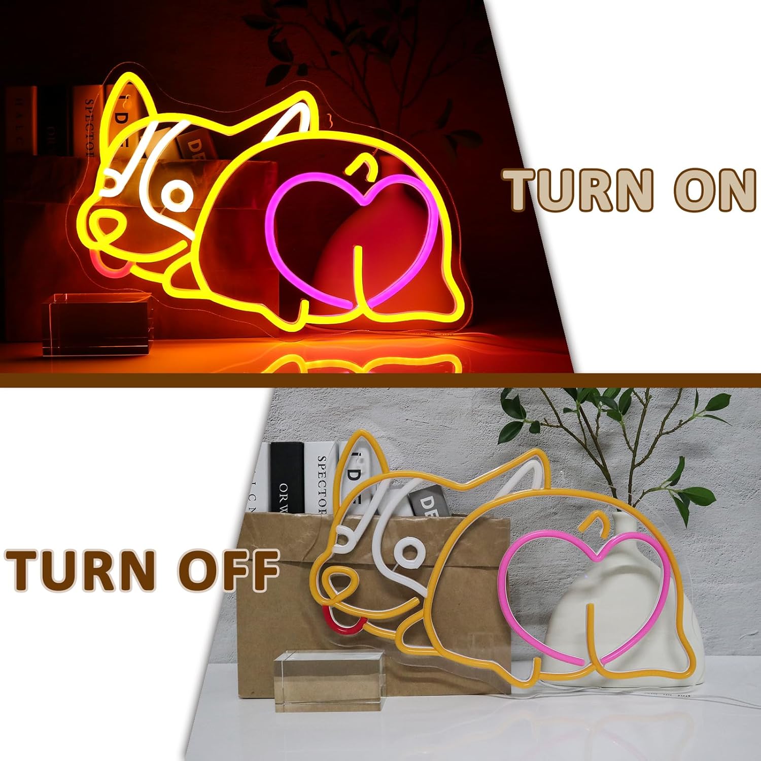 코기 개 네온 사인 USB 전원 네온 라이트 벽 장식  - Zoo Party Games 리뷰 및 가격